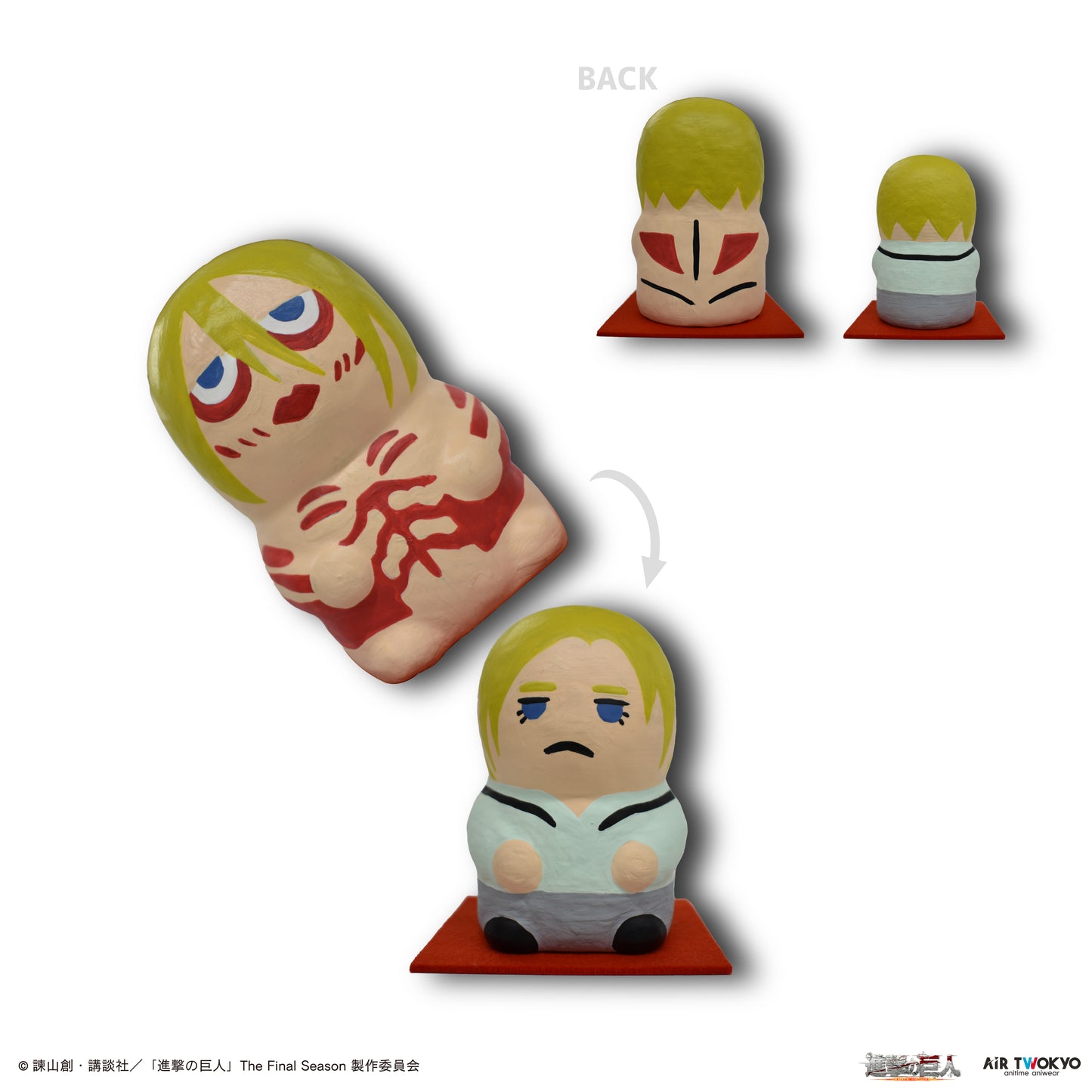 「進撃の巨人」 The Final Season張り子人形 アニ/女型の巨人