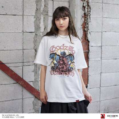 『ゴジラVSデストロイア』30周年 シーンイラストTシャツ 6（ゴジラ＆デストロイア）