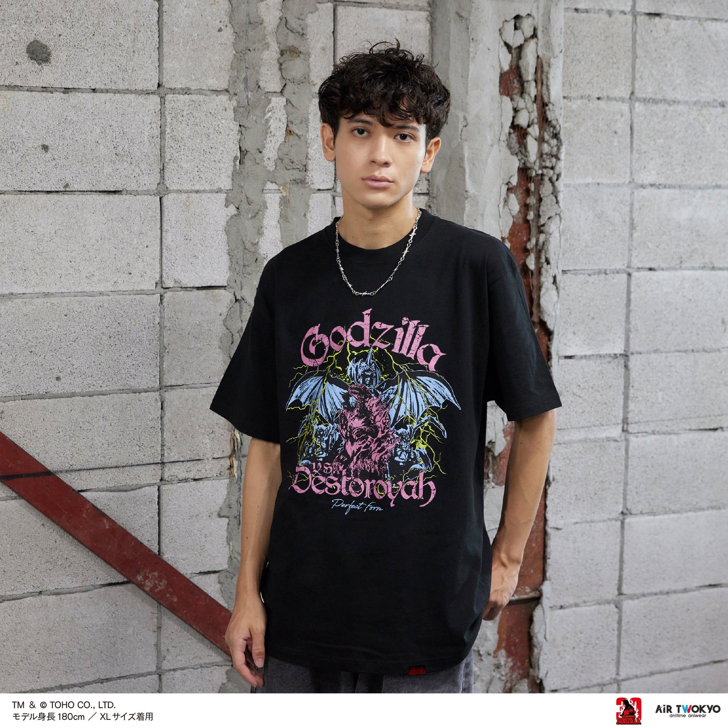 『ゴジラVSデストロイア』30周年 シーンイラストTシャツ 6（ゴジラ＆デストロイア）