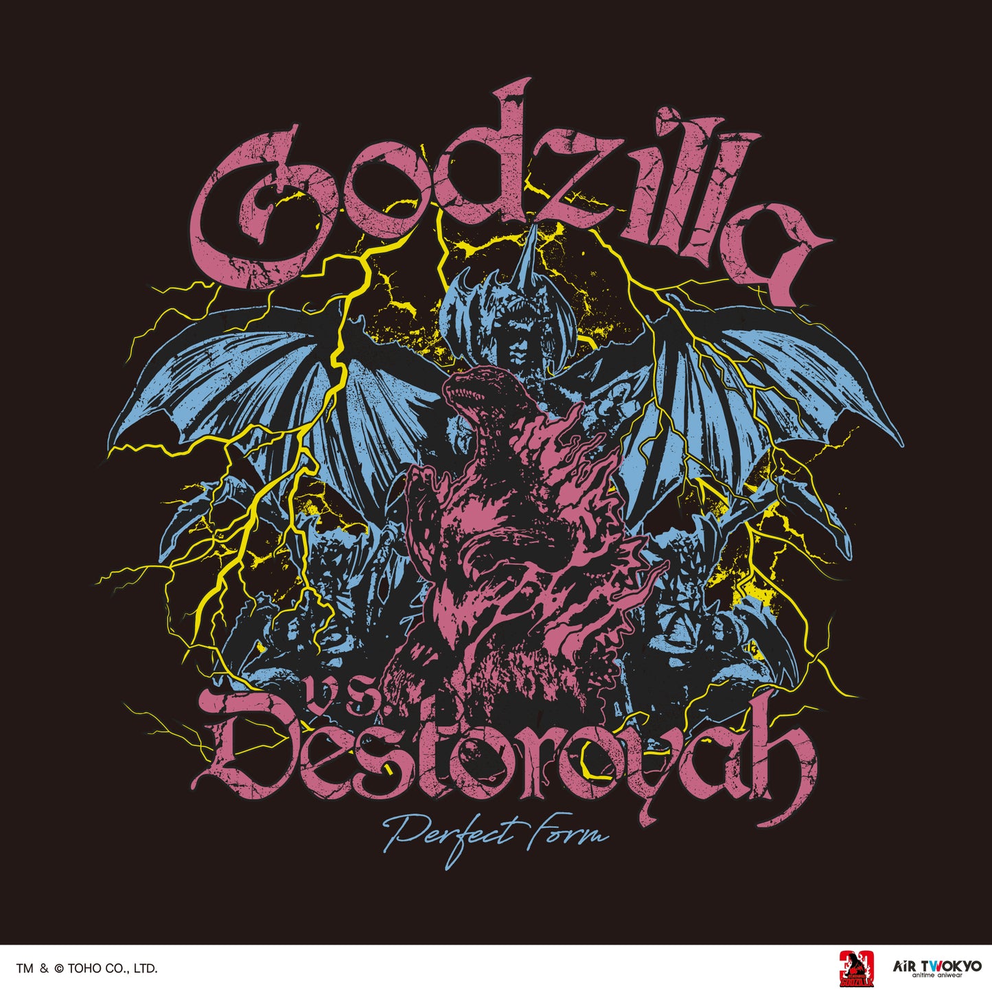 『ゴジラVSデストロイア』30周年 シーンイラストTシャツ 6（ゴジラ＆デストロイア）