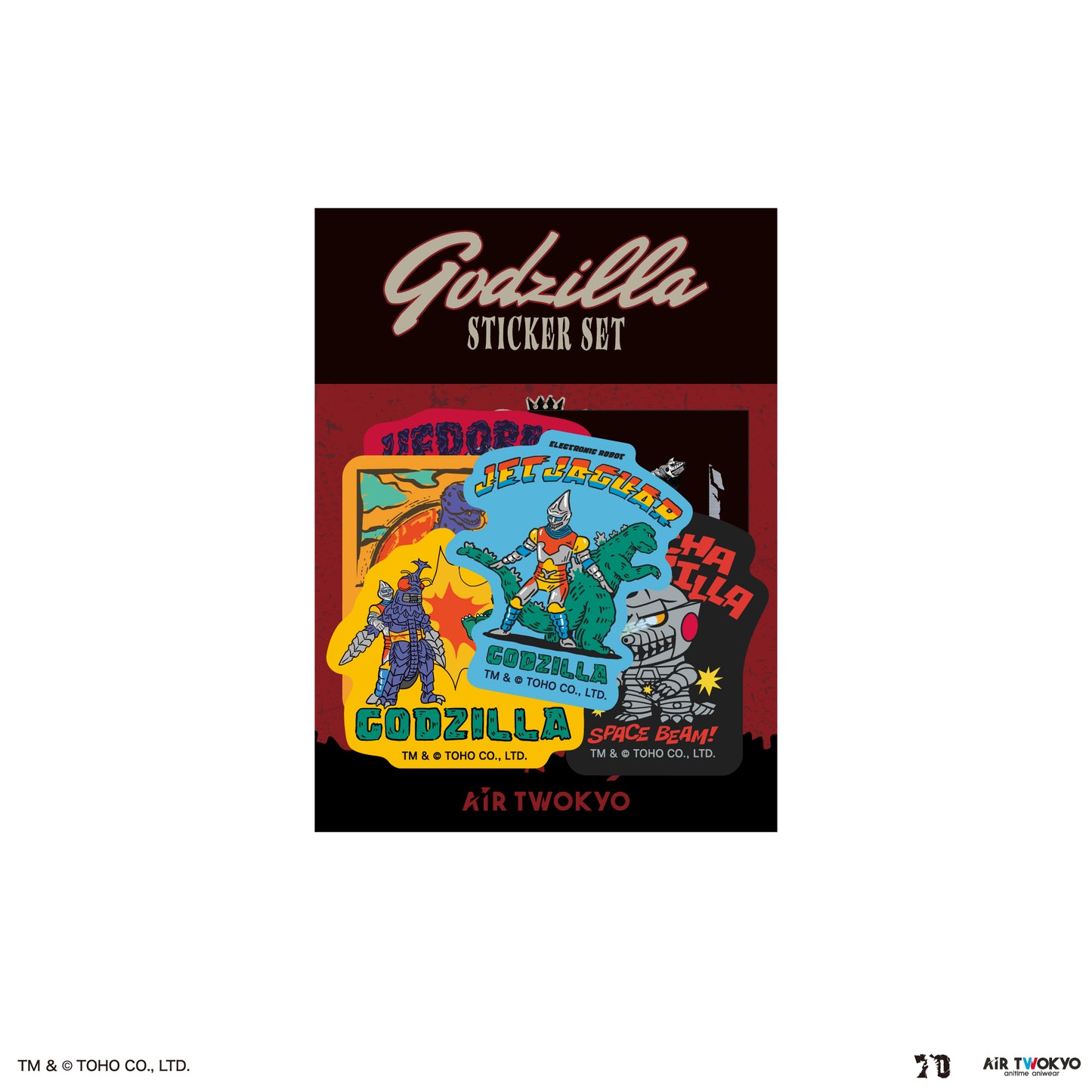 Godzilla 70th Anniversary Godzilla Showa Era Sticker Set