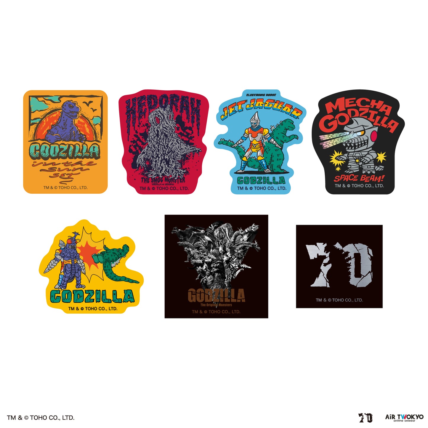 Godzilla 70th Anniversary Godzilla Showa Era Sticker Set