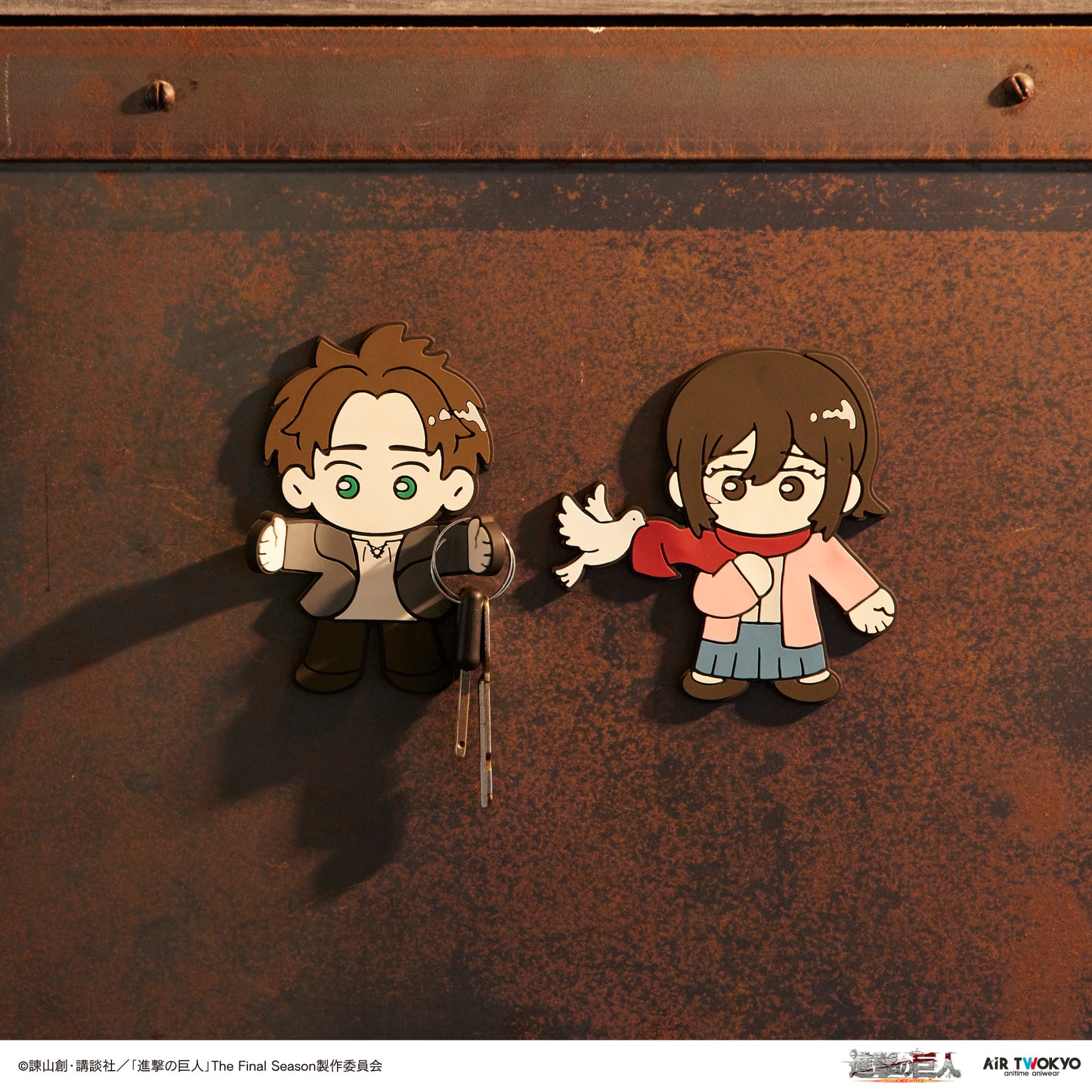 "Attack on Titan" The Final Season "Hug me‼" Rubber Magnet Hook