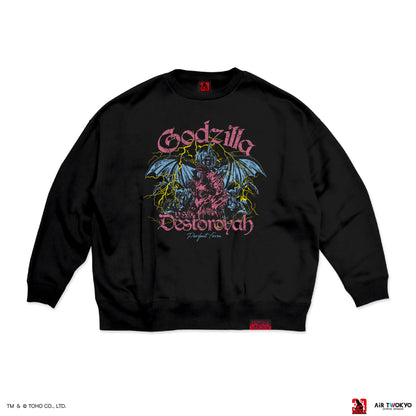『ゴジラVSデストロイア』30周年 シーンイラストスウェット 3（ゴジラ＆デストロイア）