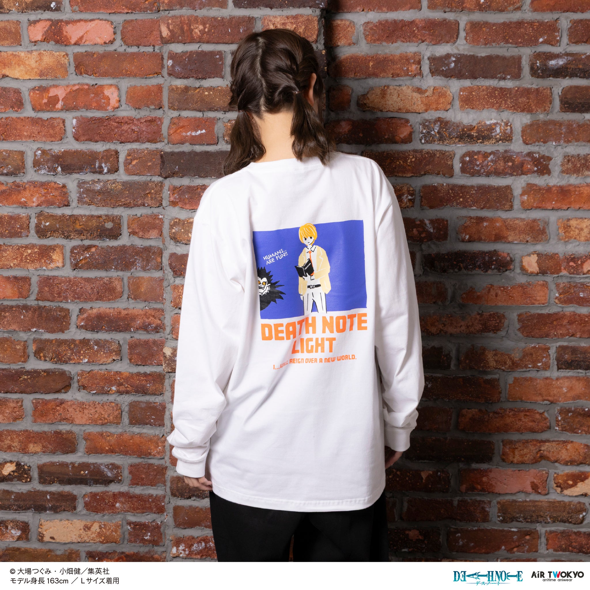 デスノート展 DEATHNOTE ロングTシャツ ロンT Lサイズ 夜神月 L AMNIBUS-日常使いできるアニメグッズの通販サイト-