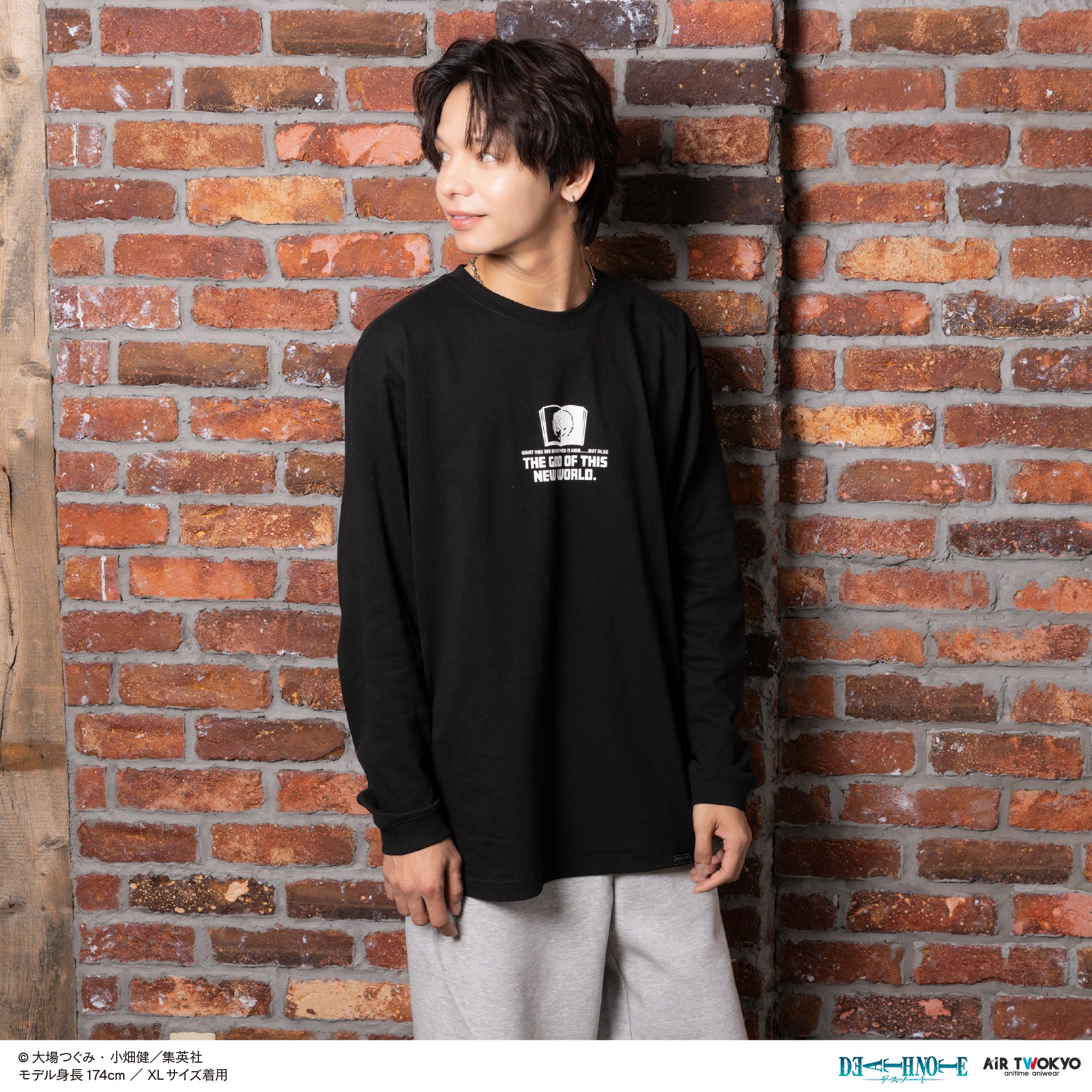 デスノート展 DEATHNOTE ロングTシャツ ロンT Lサイズ 夜神月 L AMNIBUS-日常使いできるアニメグッズの通販サイト-