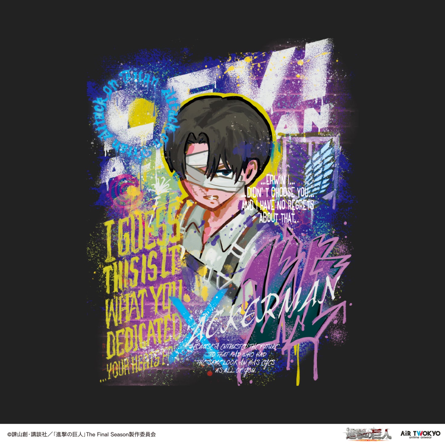 "Attack on Titan" The Final Season Wall Art Vol. 2 T-shirt (Levi)