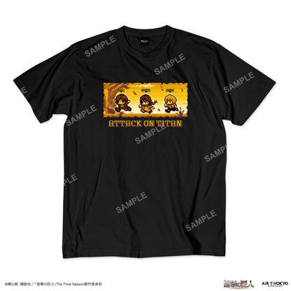 TVアニメ『進撃の巨人』The Final Season 完結編　ビットイラストＴシャツ 1（エレン・ミカサ・アルミン）