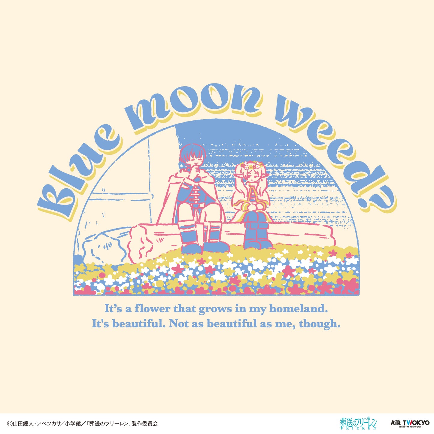 "Frieren: Beyond Journey’s End" Scene Illustration T-shirt 2(Blue moon weed)