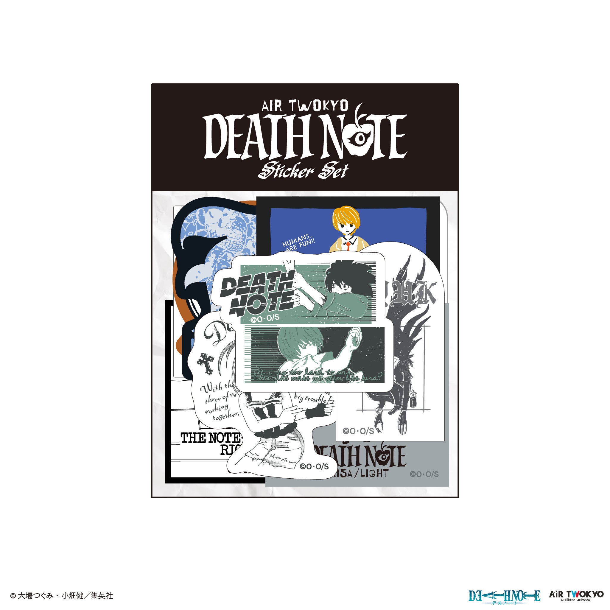 DEATH NOTE デスノート モノクロ原画6枚＋ステッカー＋封筒7点セット DEATH NOTE デスノート モノクロ原画6枚＋ステッカー＋封筒7点セット