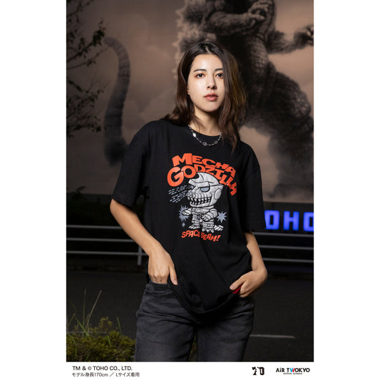 Godzilla 70th Anniversary Godzilla Showa Era Scene Illustration T-Shirt 3 (Mechagodzilla)