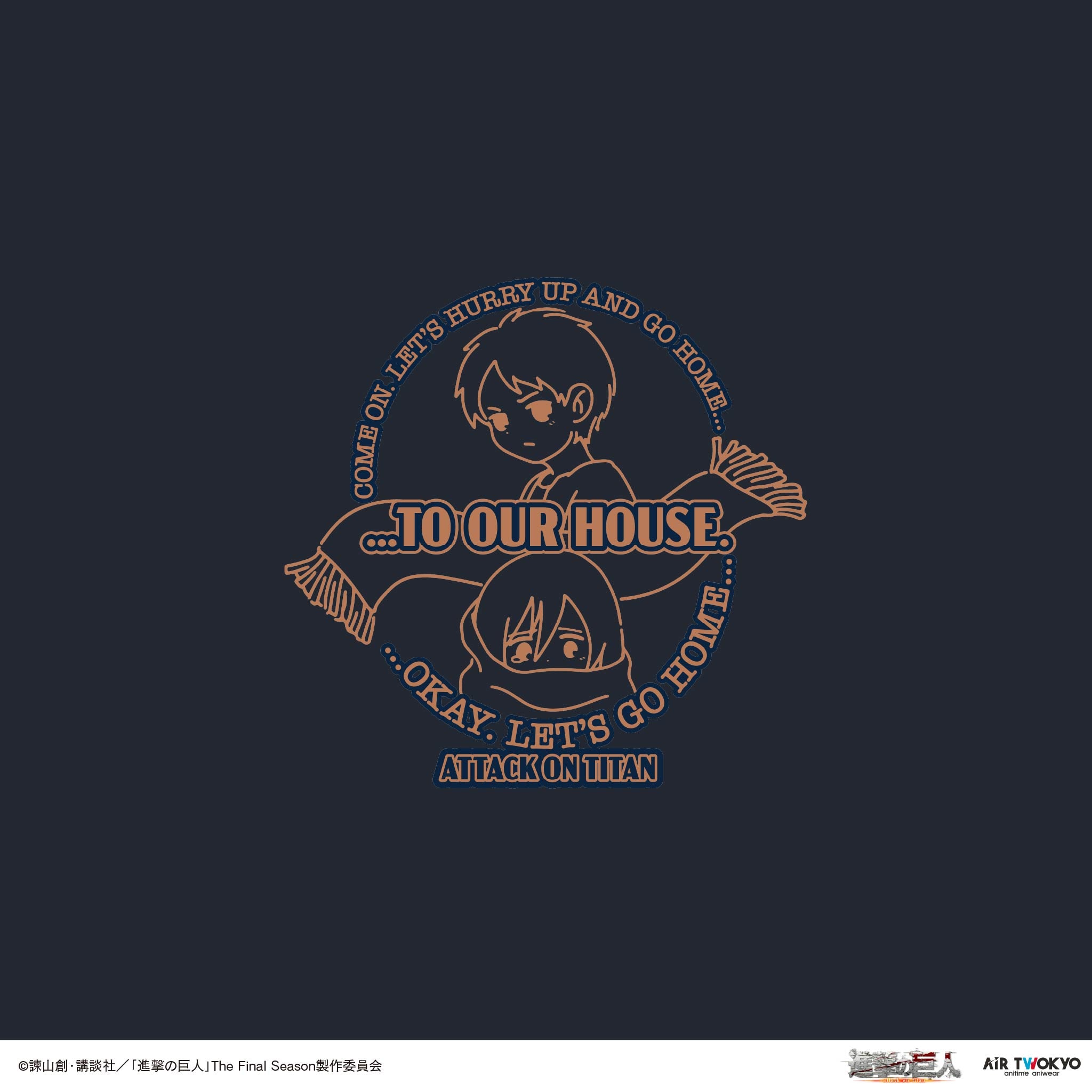 TVアニメ『進撃の巨人』 第11弾 シーンイラストTシャツ 3（エレン＆ミカサ）