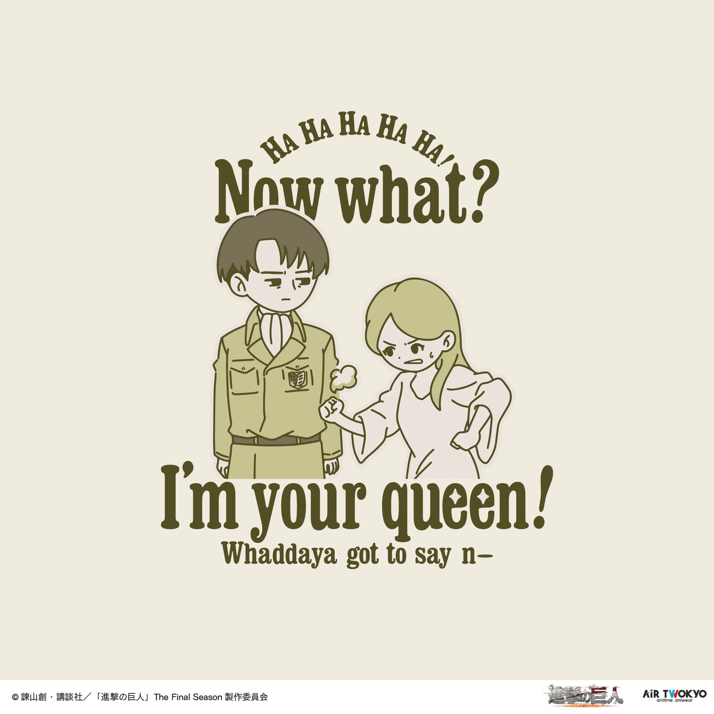 TVアニメ『進撃の巨人』 シーンイラストTシャツ 4（私は女王様だぞ!）