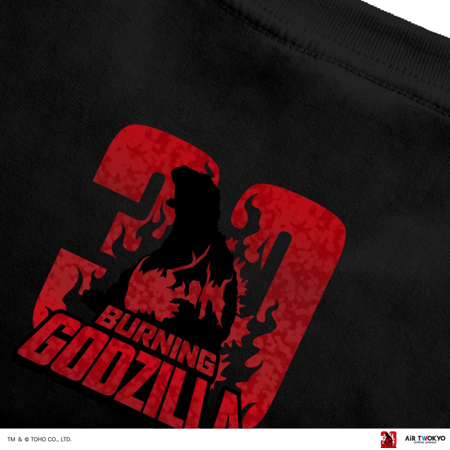 『ゴジラVSデストロイア』30周年 シーンイラストTシャツ 2（バーニングゴジラ）