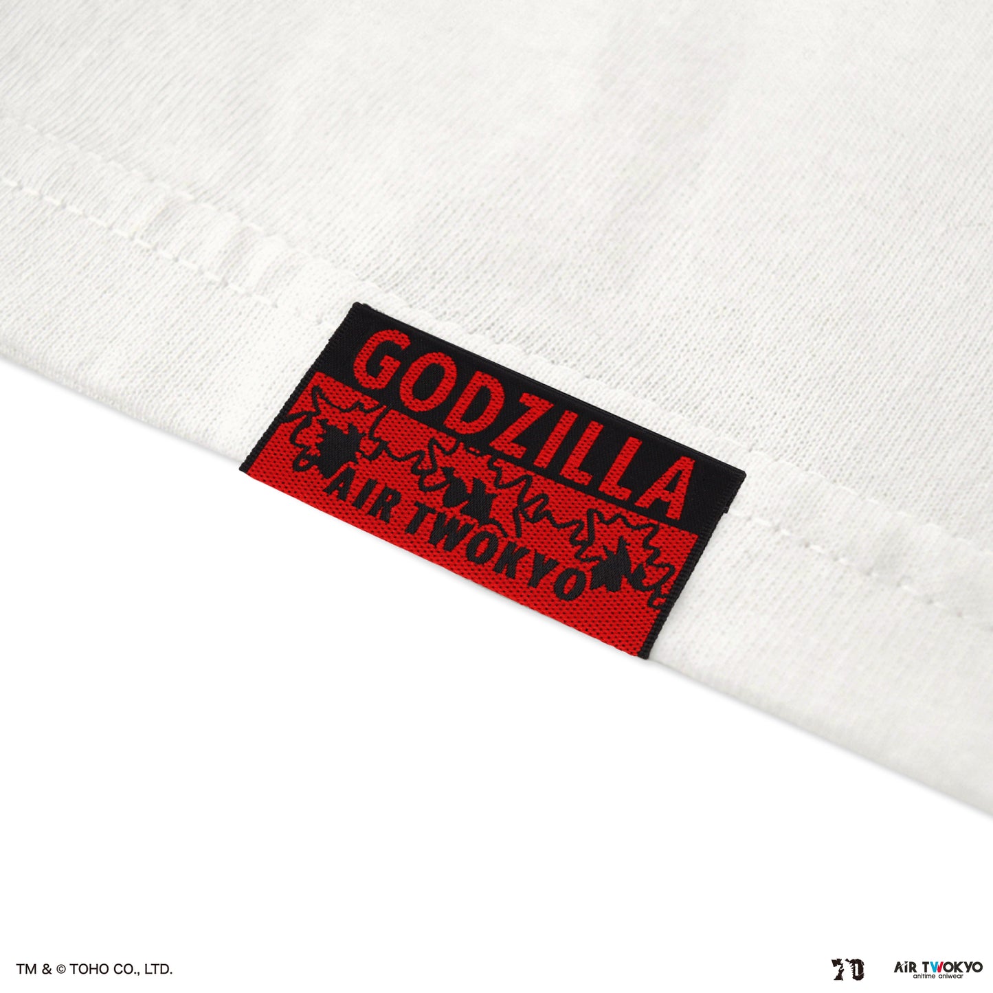 Godzilla 70th Anniversary Godzilla Showa Era Scene Illustration T-shirt 4 (Jet Jaguar & Godzilla)