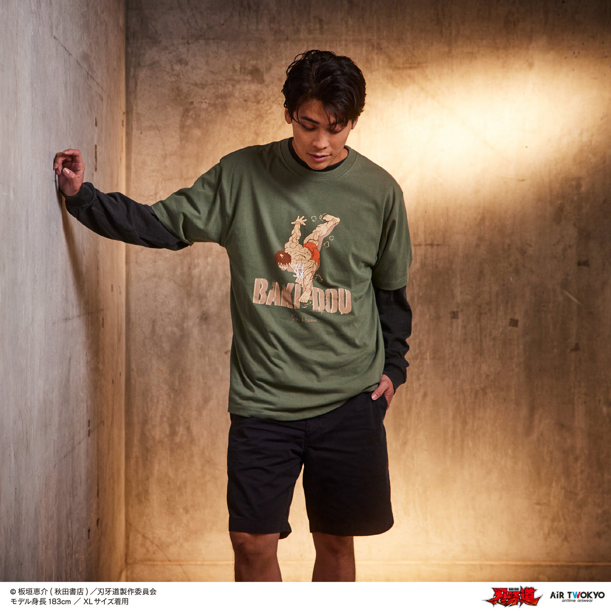 アニメ『刃牙道』シーンイラストTシャツ 2（近代格闘術同時多発駆使）