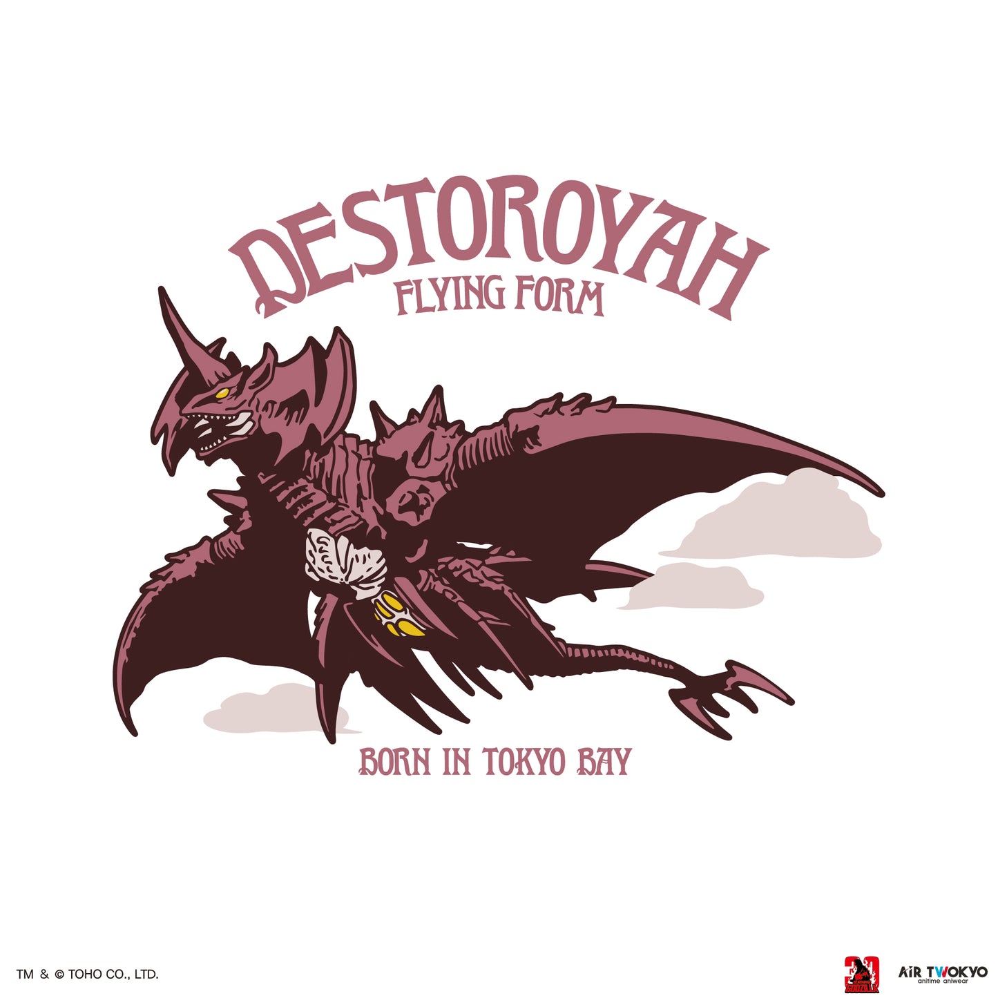 『ゴジラVSデストロイア』30周年 シーンイラストTシャツ 3（デストロイア(飛翔体)）