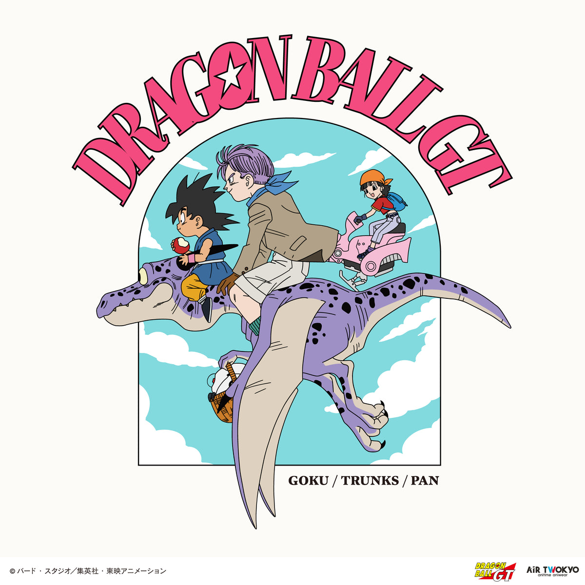 TVアニメ『DRAGON BALL GT』シーンイラストTシャツ 3（孫悟空・トランクス・パン）