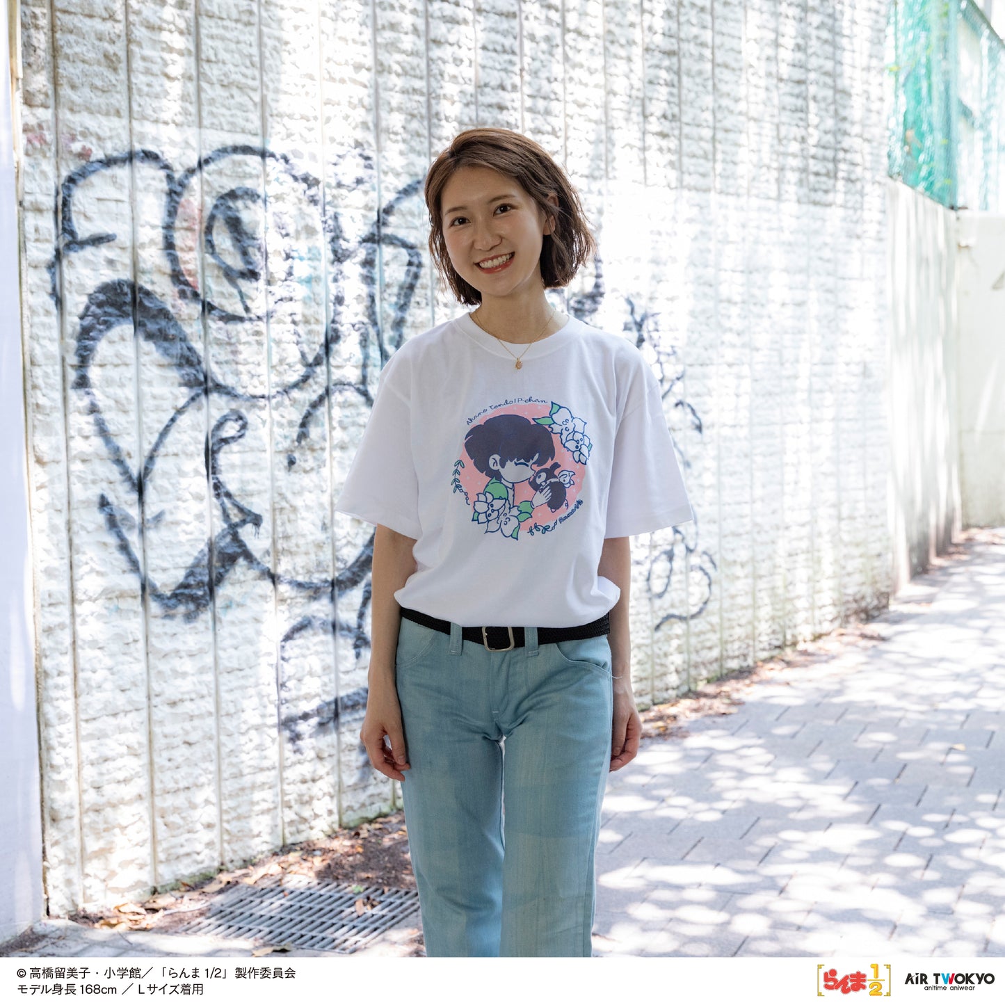 TVアニメ「らんま1/2」第2弾 ポップイラストTシャツ 6（天道あかね & Pちゃん）