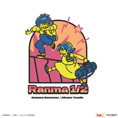 TVアニメ「らんま1/2」第2弾 ポップイラストラグランスリーブTシャツ 1（早乙女乱馬 & 天道あかね）