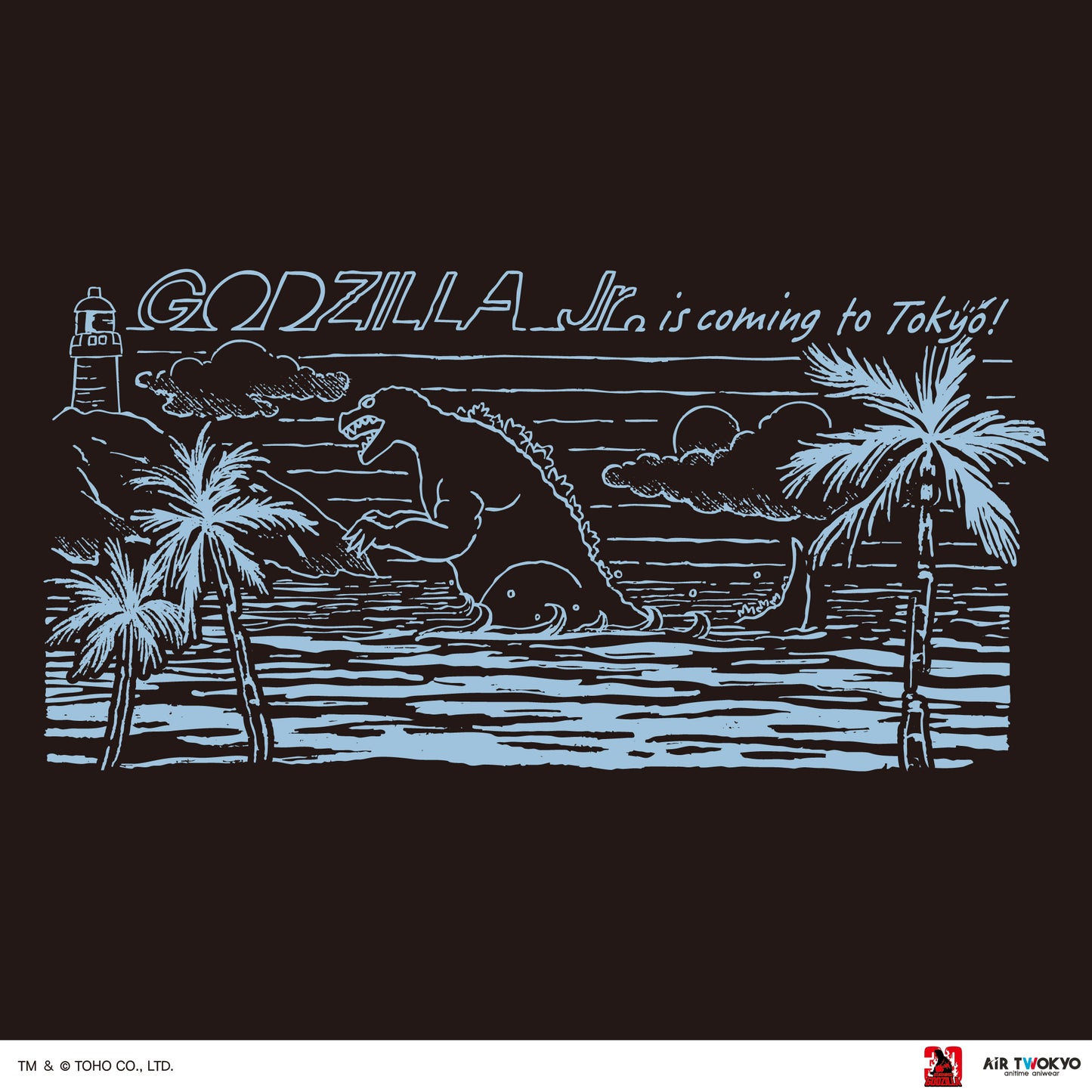 『ゴジラVSデストロイア』30周年 シーンイラストTシャツ 4（ゴジラジュニア）