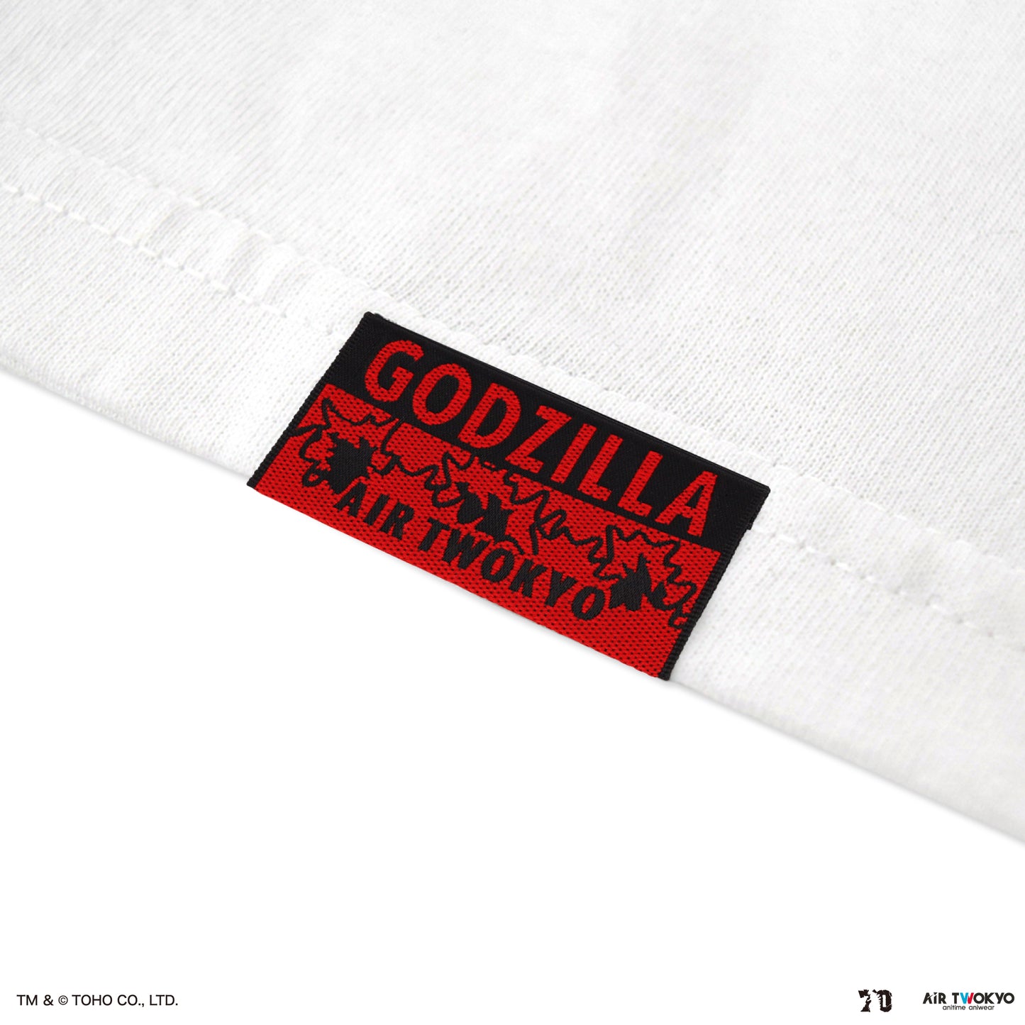 Godzilla 70th Anniversary Godzilla Showa Era Scene Illustration Kids T-Shirt (White)