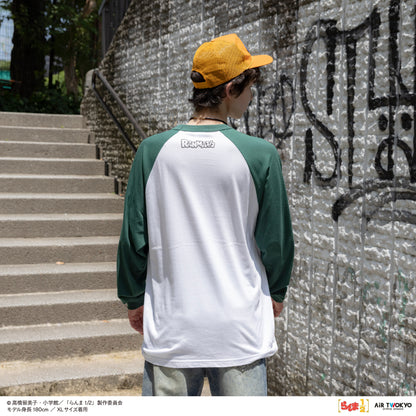 TVアニメ「らんま1/2」第2弾 ポップイラストラグランスリーブTシャツ 3（早乙女乱馬 & 玄馬（パンダ)）