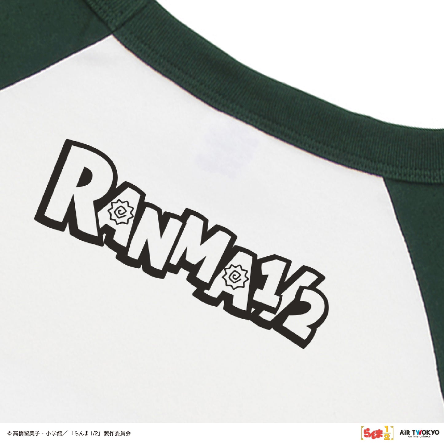 TVアニメ「らんま1/2」第2弾 ポップイラストラグランスリーブTシャツ 3（早乙女乱馬 & 玄馬（パンダ)）