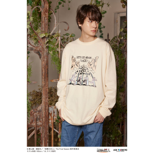 “Attack on Titan” The Final Season THE FINAL CHAPTERS Long Sleeve T-Shirt 2  (Get Armin Back)