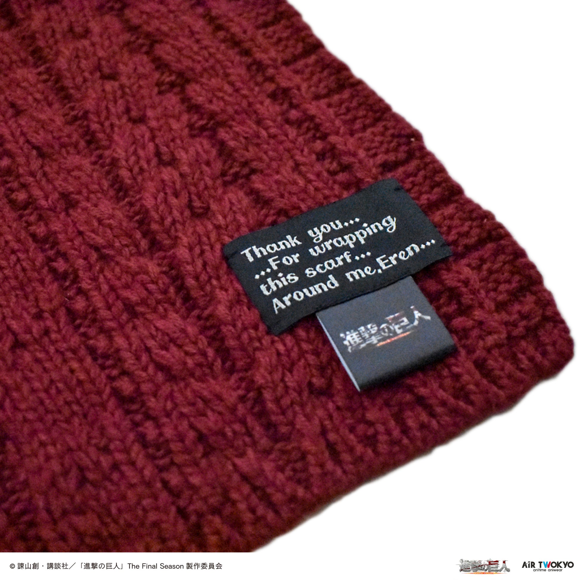 TV Anime “Attack on Titan” The Final Season Mikasa Motif Cashmere Scarf