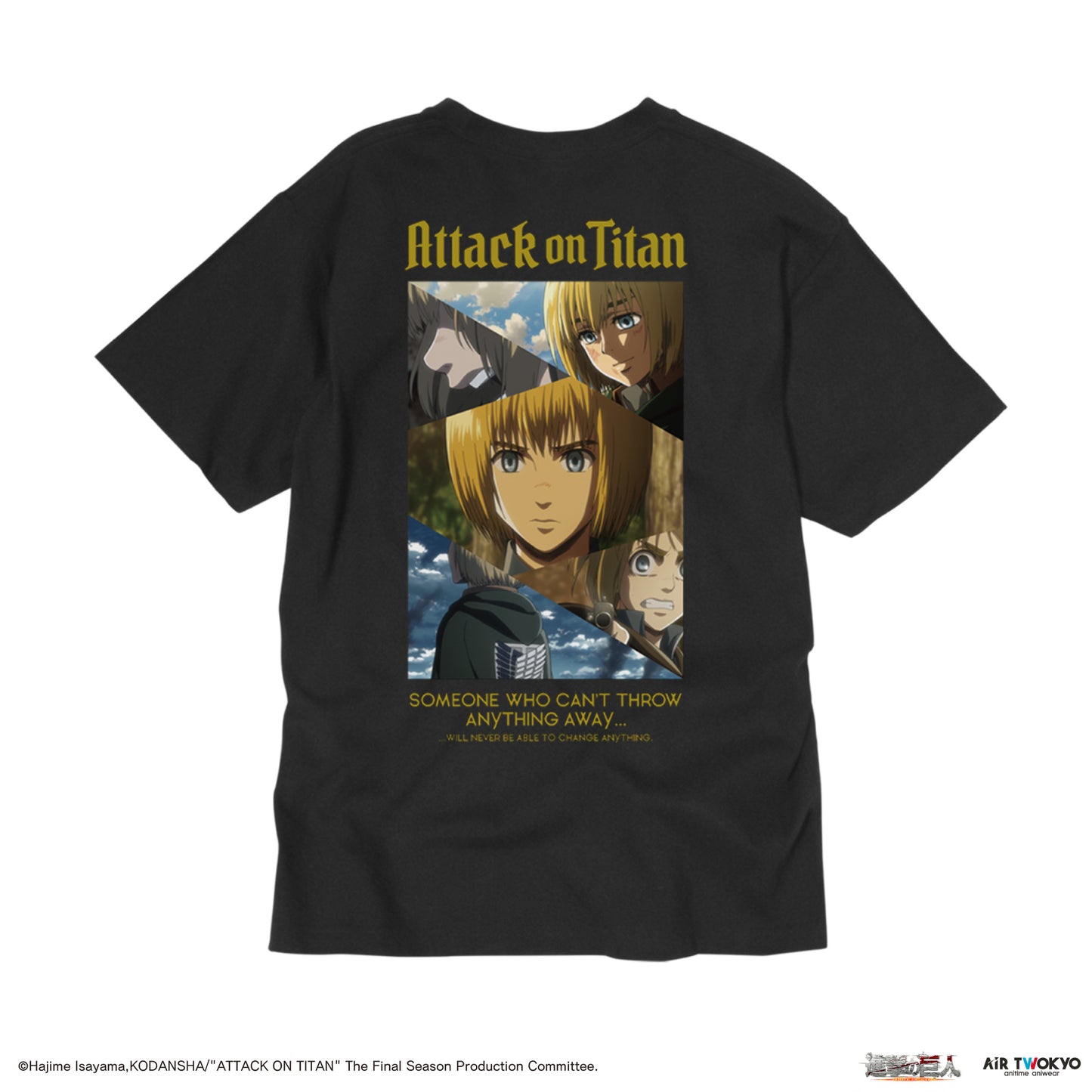 "Attack on Titan" Season 1-3 Collage Graphic T-shirt ARMIN