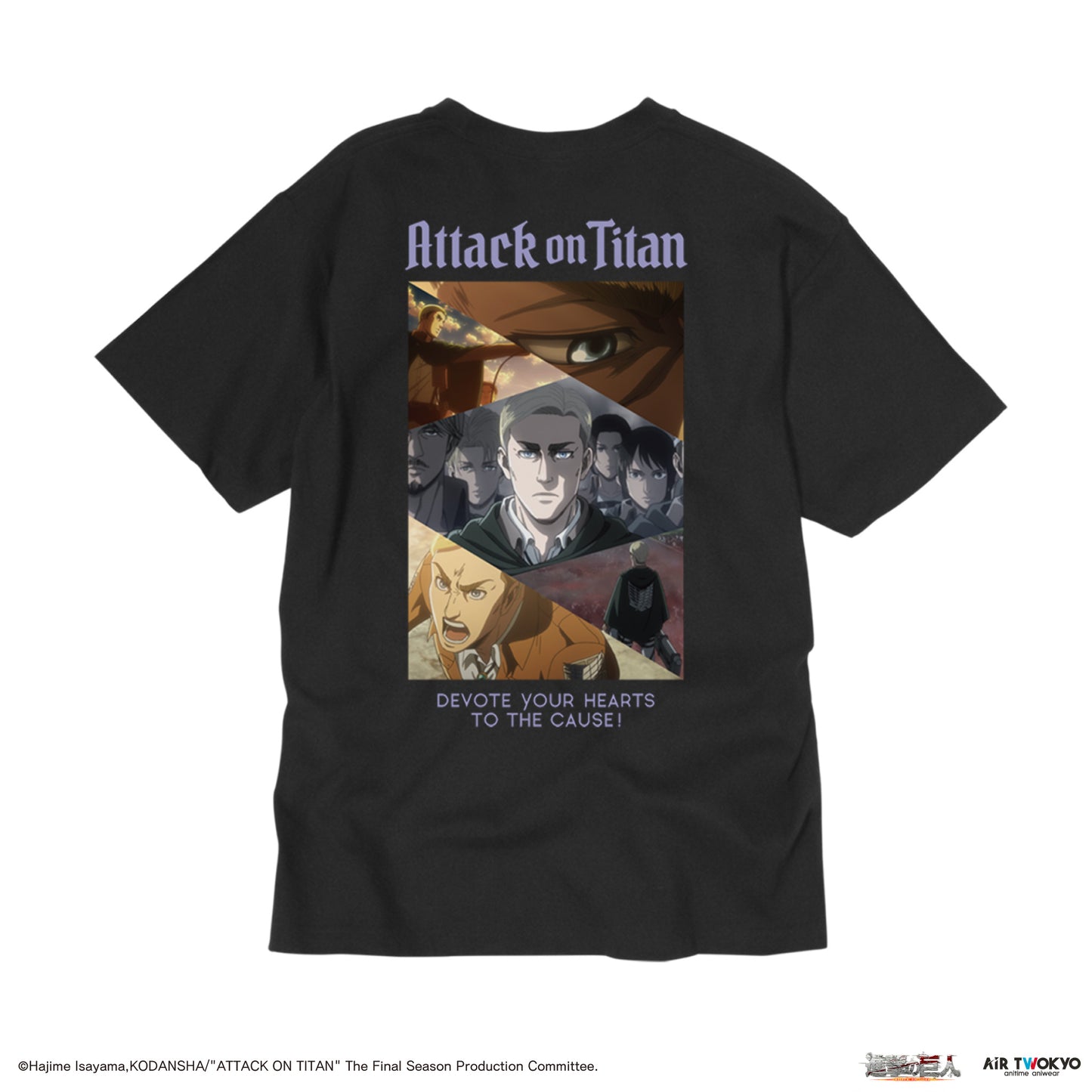 "Attack on Titan" Season 1-3 Collage Graphic T-shirt ERWIN