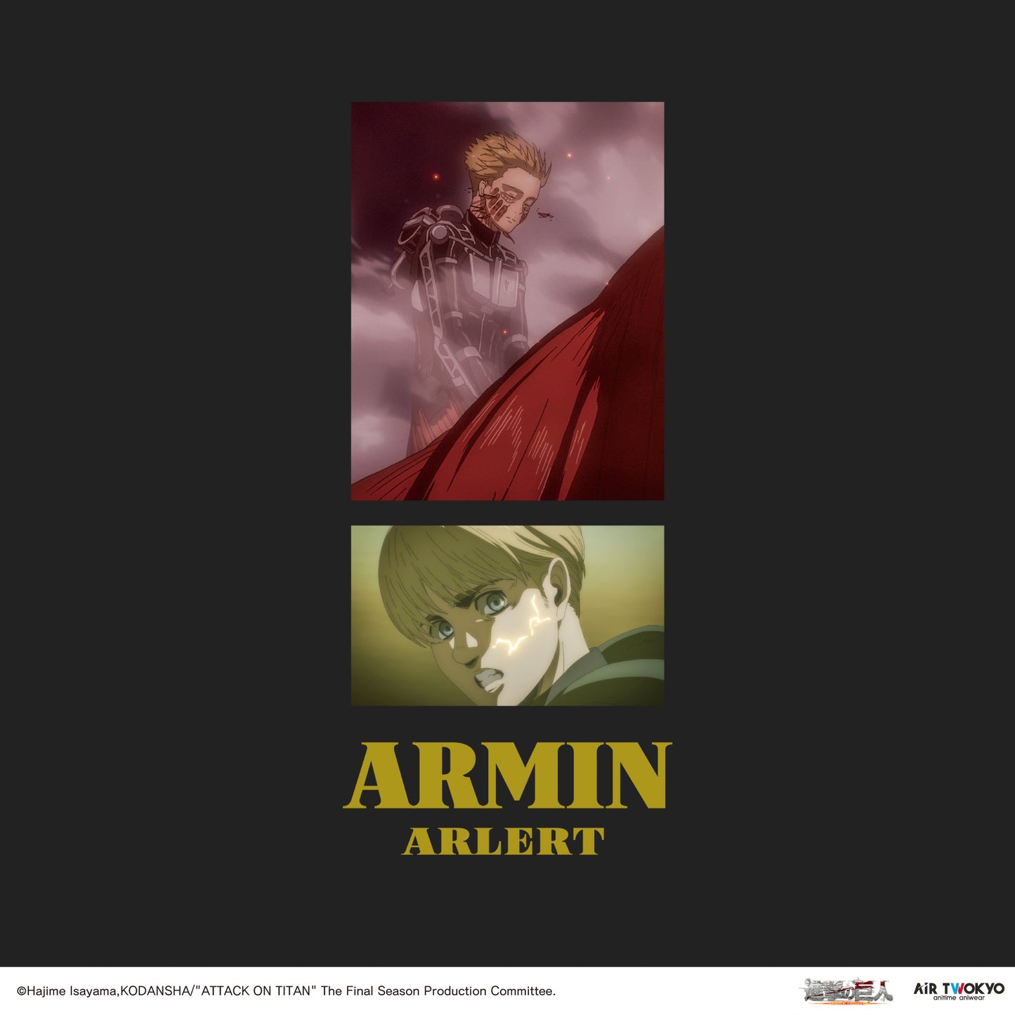 "Attack on Titan" The Final Season Collage Graphic T-shirt Armin