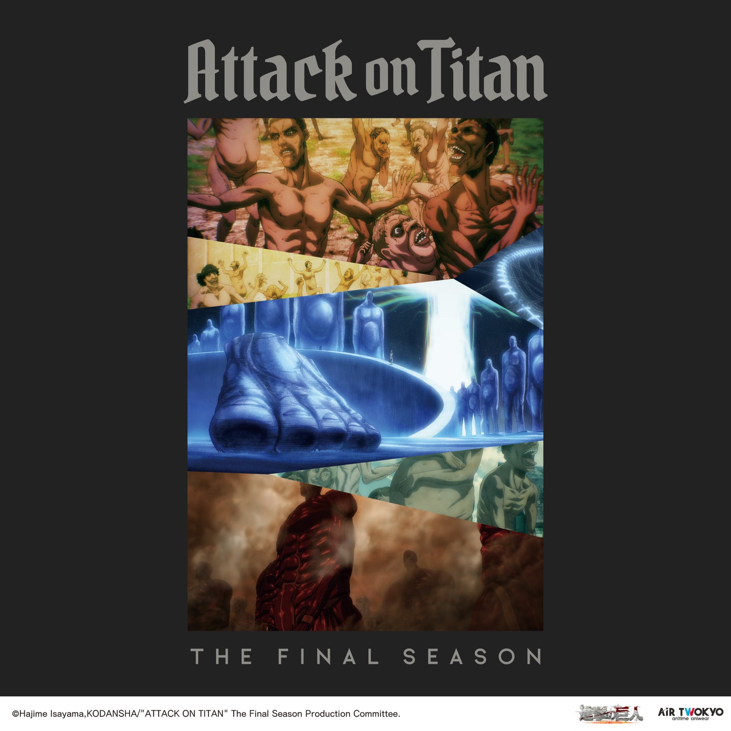 "Attack on Titan"  The Final Season Collage Graphic T-shirt Giant