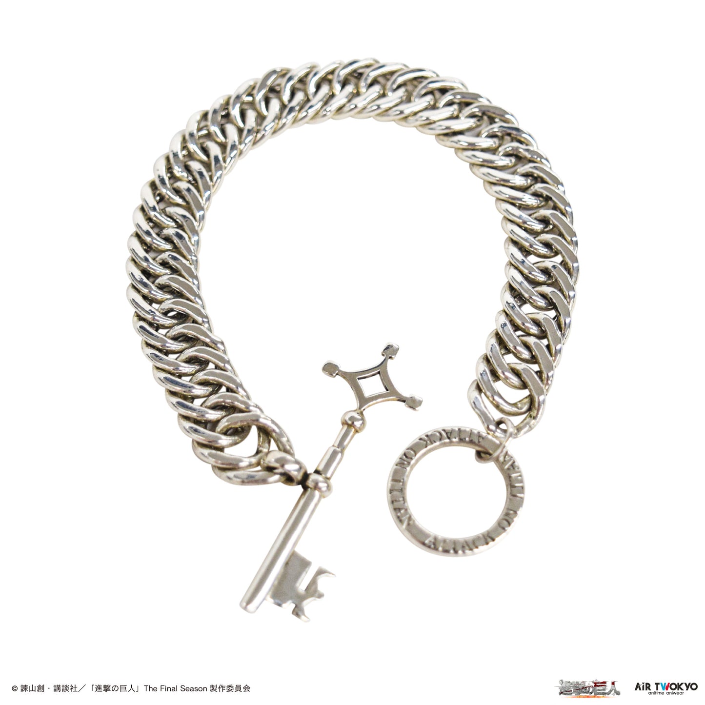  “Attack on Titan” The Final Season Underground key motif silver bracelet