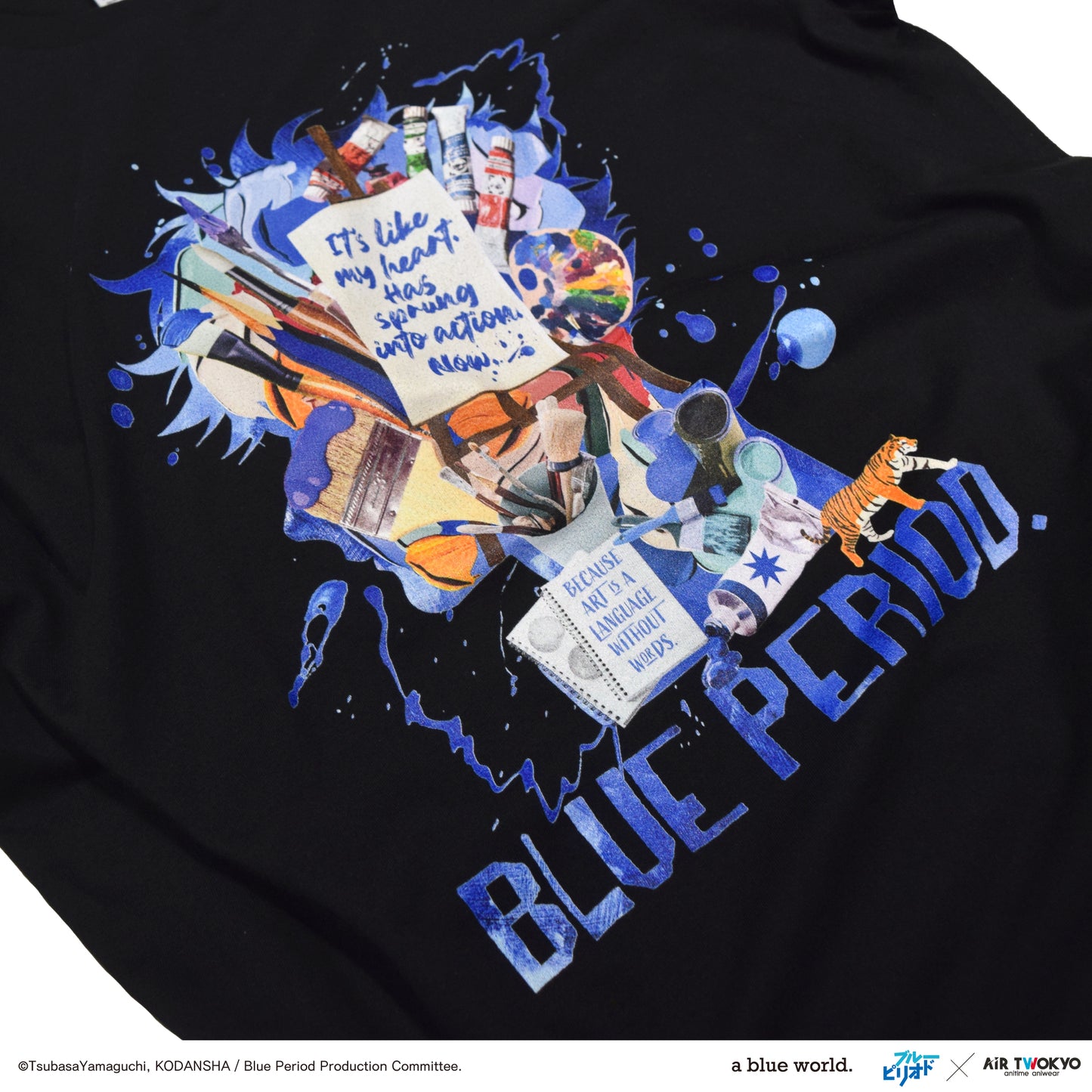 "BLUE PERIOD" Yatora Yaguchi Collage T-shirt