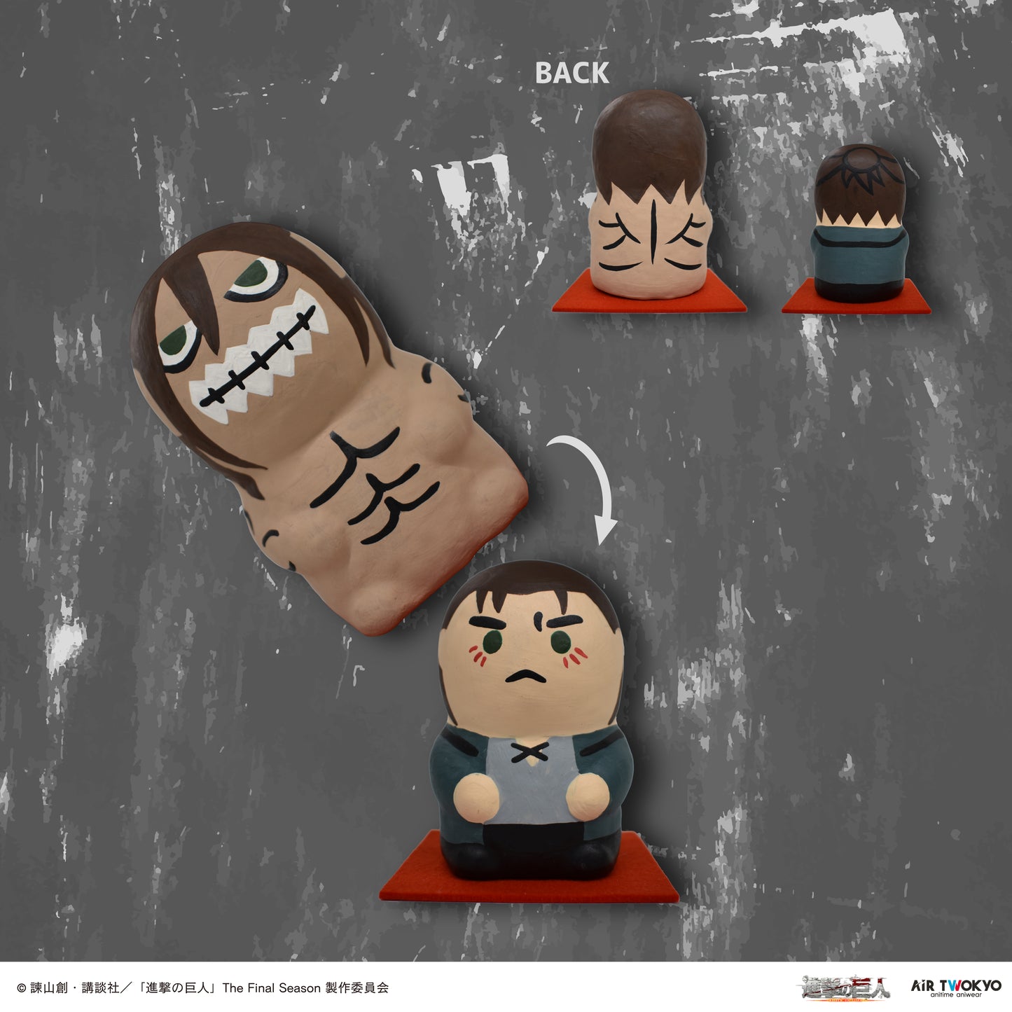 Attack on Titan The Final Season Papier-Mache Doll Eren / Eren Titan